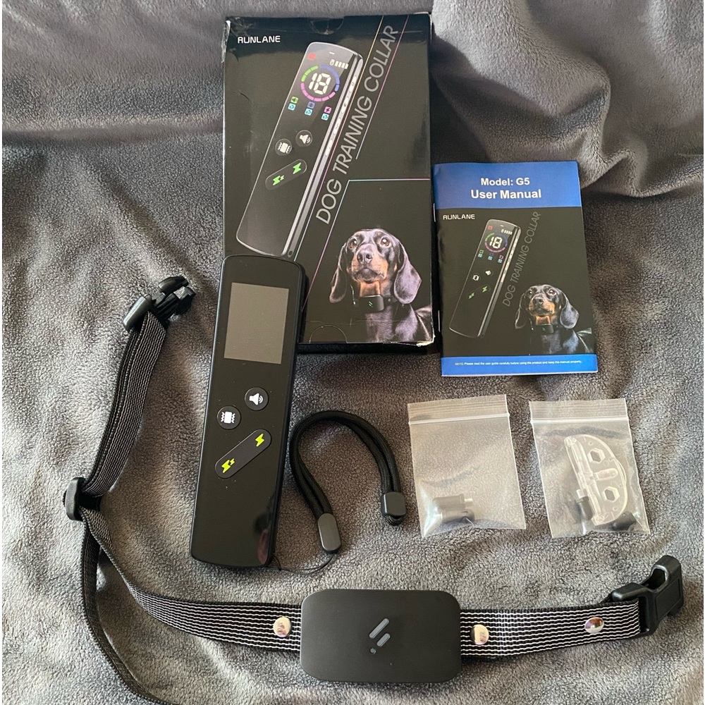 New-Dog Training Collar W/Remote- Waterproof With 4 Training Modes. Black